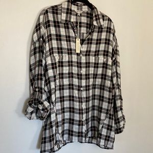 🎈3/$25🎈MAX STUDIO Women’s Rayon Flannel Shirt
